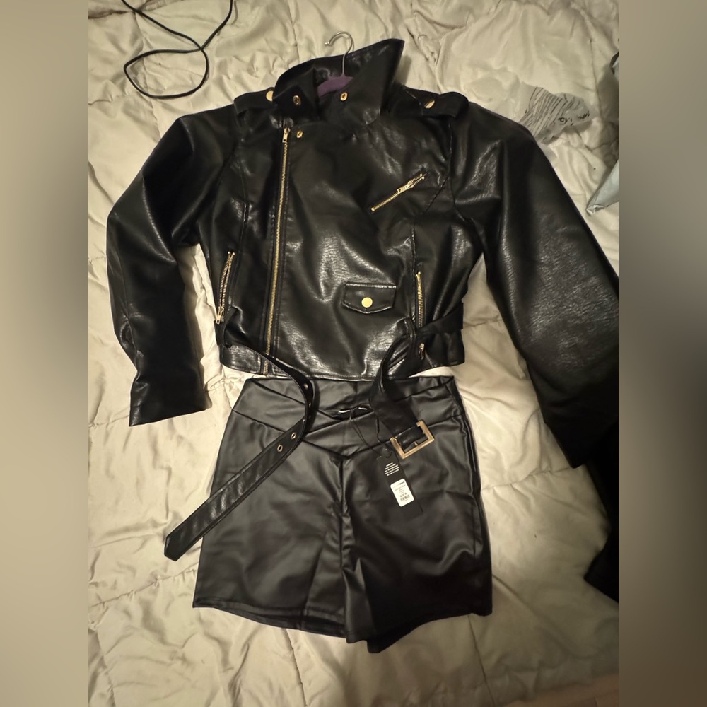 Fashion nova leather outfit NWT